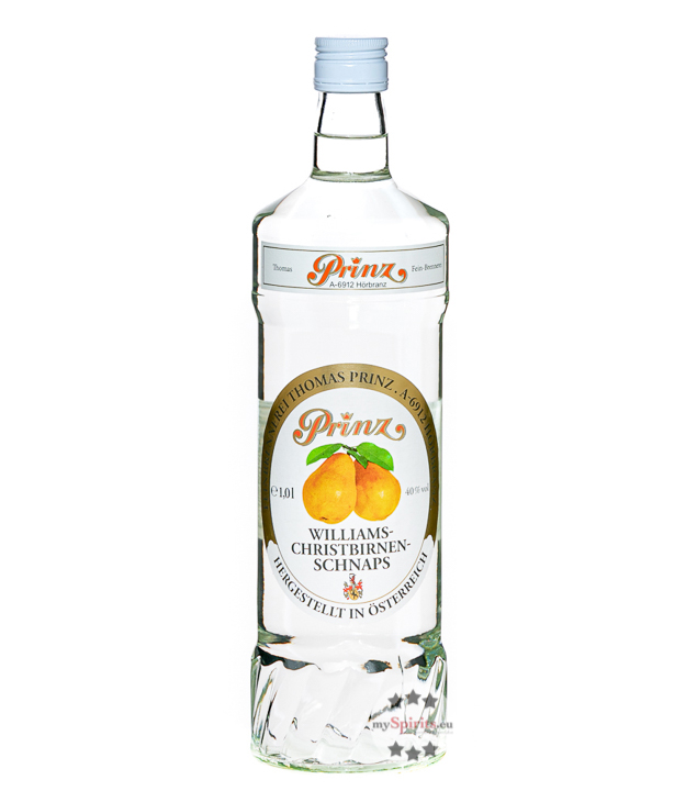 Prinz Williams-Birnen Schnaps (40 % Vol., 1,0 Liter) von Fein-Brennerei Prinz