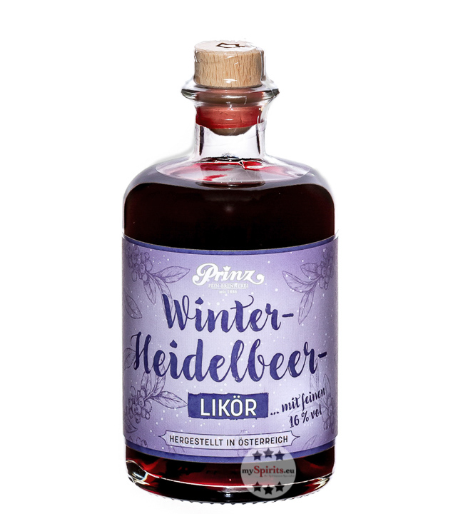 Prinz Winter-Heidelbeer-Likör (16 % Vol., 0,5 Liter) von Fein-Brennerei Prinz