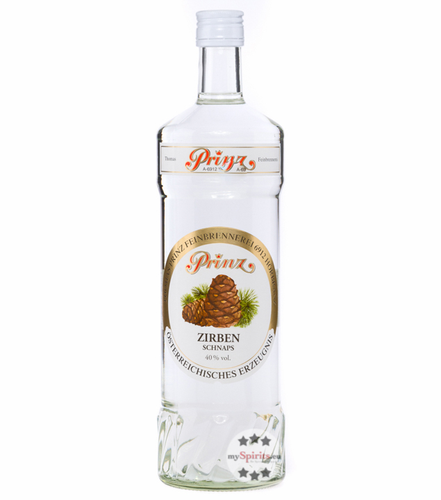 Prinz Zirben Schnaps (40 % Vol., 1,0 Liter) von Fein-Brennerei Prinz