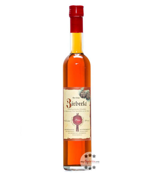 Prinz Zirberla Zirbenlikör  (30 % Vol., 0,5 Liter) von Fein-Brennerei Prinz