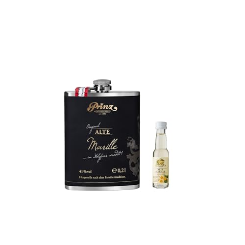 Prinz Flachmann Alte Marille 0,2 + 1 Alte Marille Probe 0,02l + Gutschein für Onlineshop Spirituosen Meile Prinz Flachmann Alte Marille 0,2 + 1 Alte Marille Probe 0,02l + Gutschein für Onlineshop Spirituosen Meile von Fein-Brennerei Thomas Prinz GmbH