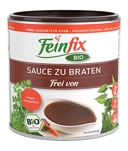 Feinfix BIO Sauce zu Braten 270g ( 2,5l Soße ) | Soßenbinder lactosefrei & vegan Pulver vegetarisch für Bratensoße / Gemüse Soße / Bratensaucen zum Grillen / Nudeln Soße | F7-ZHHR-A7VY von FeinFix