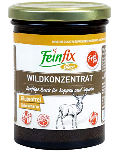 Feinfix Wildkonzentrat 420g für 10 Liter Wild-Fond | für Suppe und Sauce | Wild Fond Konzentrat Frei von | Glutenfrei | Kalorienarm | Laktosefrei | Ohne Hefeextrakt | 2A-IV6Z-2YAF von FeinFix