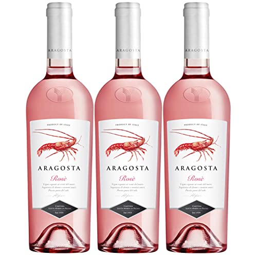 Aragosta rosé DOC Roséwein Wein trocken Italien I Visando Paket (3 x 0,75l) von FeinWert