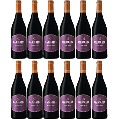 Backsberg Pinotage Rotwein Wein trocken Südafrika I FeinWert Paket (12 x 0,75l) von FeinWert