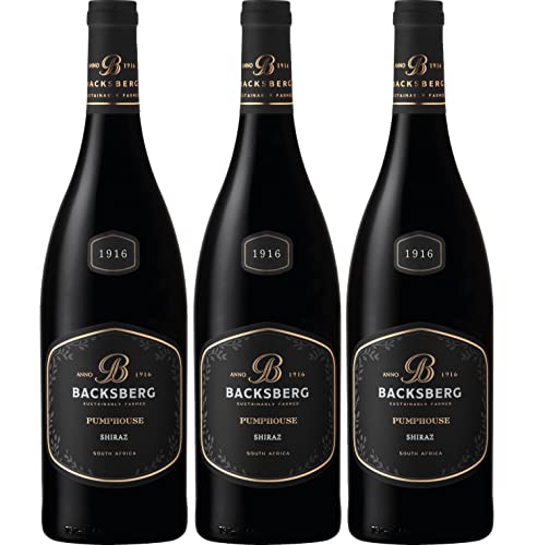 Backsberg Pumphouse Shiraz Rotwein Wein trocken Südafrika I FeinWert Paket (3 x 0,75l) von FeinWert