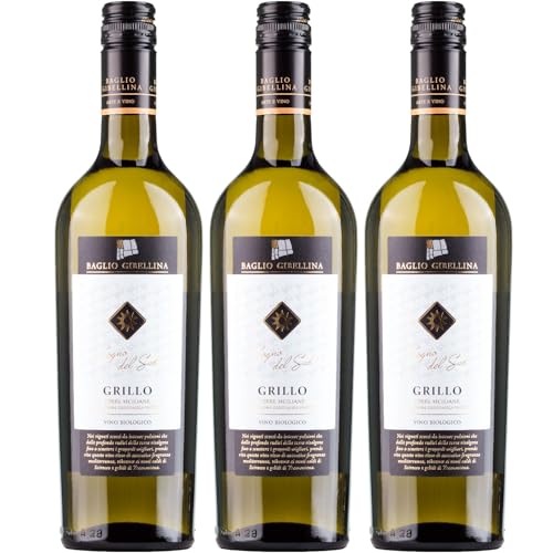 Baglio Gibellina Sogno del Sud Grillo Bio Weisswein Wein Trocken Sizilien Italien inkl. FeinWert E-Book (3 x 0,75l) von FeinWert