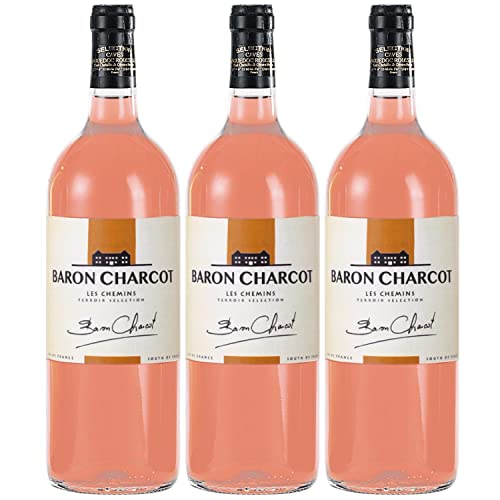 Baron Charcot rosé Vin de Pays de l'Herault Roséwein Wein trocken Frankreich I FeinWert Paket (3 x 1,0l) von FeinWert
