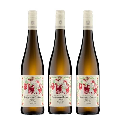 Bassermann-Jordan Forst Riesling VDP Ortswein Bio Weisswein Trocken Pfalz Deutschland Inkl. FeinWert E-Book (3 x 0,75l) von FeinWert