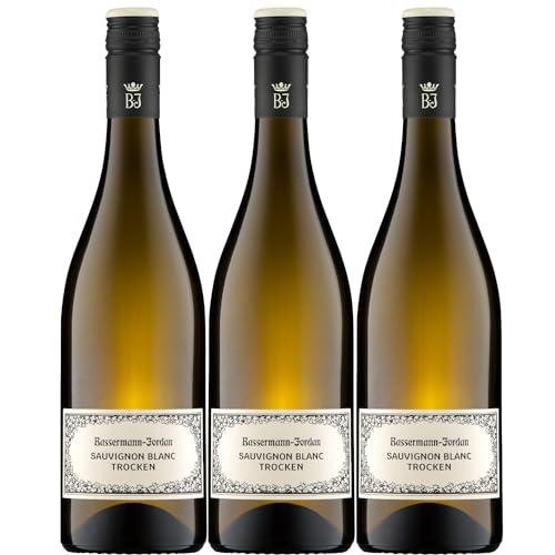 Bassermann-Jordan Sauvignon Blanc Weisswein Wein Trocken Pfalz Deutschland Inkl. FeinWert E-Book (3 x 0,75l) von FeinWert