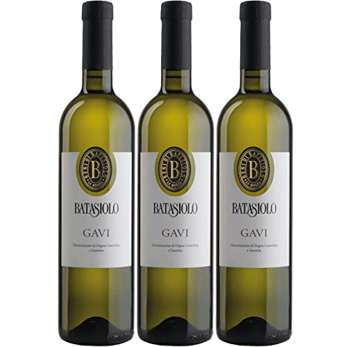 Batasiolo Gavi DOCG Weißwein Wein trocken Italien I Visando Paket (3 x 0,75l) von FeinWert