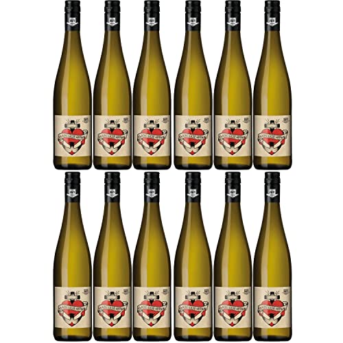 Bergdolt-Reif & Nett Glaube-Liebe-Hoffnung Riesling Weißwein Weißwein Wein trocken Pfalz I FeinWert Paket (12 x 0,75l) von FeinWert