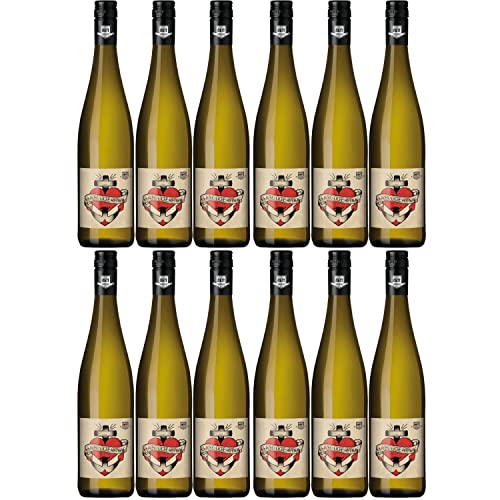 Bergdolt-Reif & Nett Glaube-Liebe-Hoffnung Riesling Weißwein Weißwein Wein trocken Pfalz I FeinWert Paket (12 x 0,75l) von FeinWert