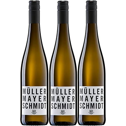 Bergdolt-Reif & Nett Müller-Mayer-Schmidt Müller-Thurgau Weißwein Wein trocken Pfalz I FeinWert Paket (3 x 0,75l) von FeinWert