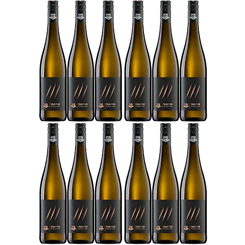 Bergdolt-Reif & Nett Tradition Riesling Weißwein Wein trocken Pfalz I FeinWert Paket (12 x 0,75l) von FeinWert