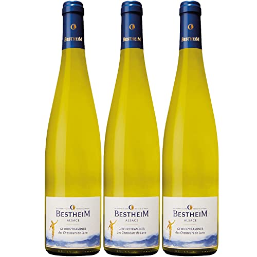Bestheim Gewürztraminer Classic Alsace AOC Weißwein Wein halbtrocken Frankreich I FeinWert Paket (3 x 0,75l) von FeinWert