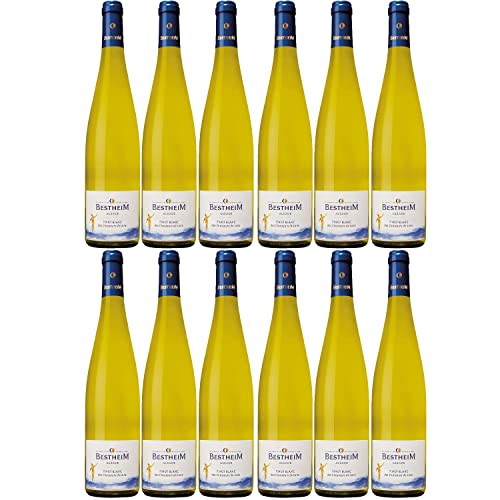 Bestheim Pinot Blanc Classic Alsace AOC Weißwein Wein trocken Frankreich I FeinWert Paket (12 x 0,75l) von FeinWert