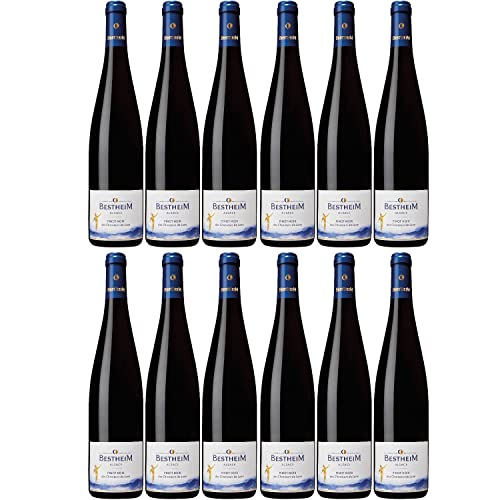 Bestheim Pinot Noir Classic Alsace AOC Rotwein Wein trocken Frankreich I FeinWert Paket (12 x 0,75l) von FeinWert