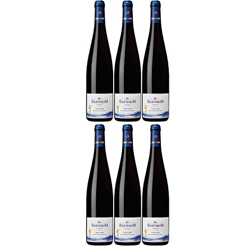 Bestheim Pinot Noir Classic Alsace AOC Rotwein Wein trocken Frankreich I FeinWert Paket (6 x 0,75l) von FeinWert