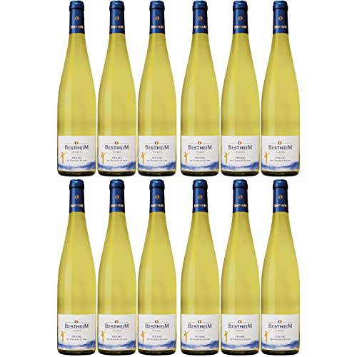 Bestheim Riesling Classic Alsace AOC Weißwein Wein trocken Frankreich I FeinWert Paket (12 x 0,75l) von FeinWert
