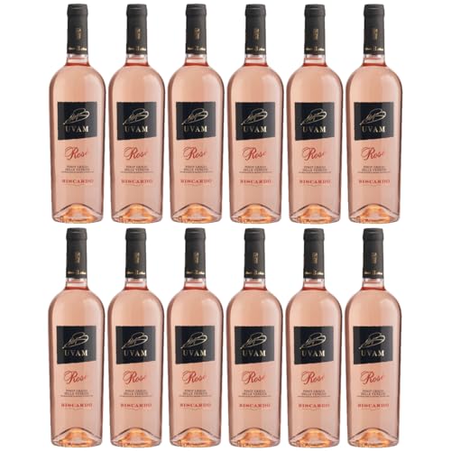Biscardo UVAM Pinot Grigio Blush Rosato Roséwein Wein Trocken Rosé Italien inkl. FeinWert E-Book (12 x 0,75l) von FeinWert