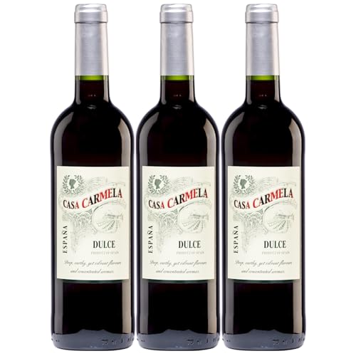 Bodegas Castaño Casa Carmela Dulce Tinto Lieblich Rotwein Vegan Spanien inkl. FeinWert E-Book (3 x 0,75 l) von FeinWert