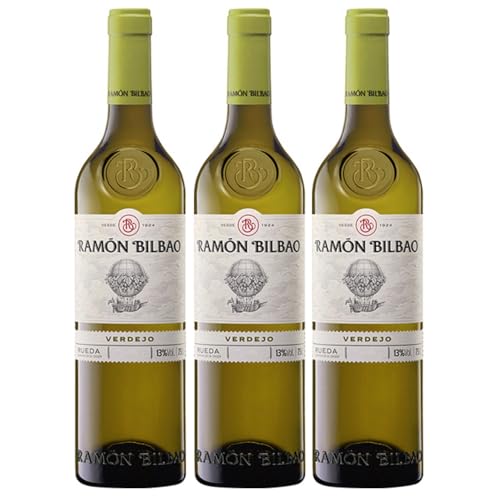 Bodegas Ramón Bilbao Verdejo Weisswein - DO Rueda trocken Spanien inkl. FeinWert E-Book (3 x 0.75 l) von FeinWert