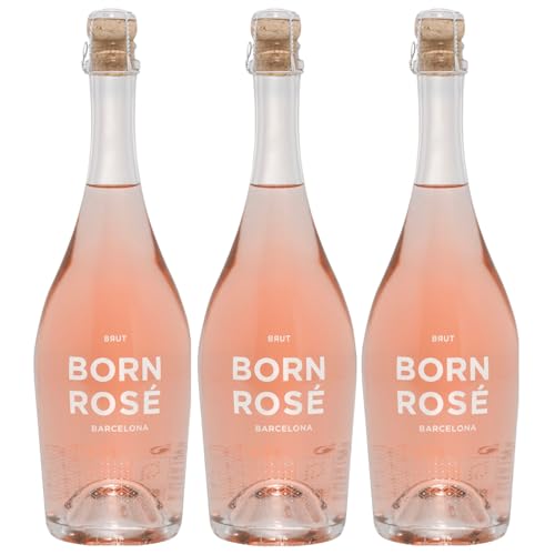 Born Rosé Sparkling Rosé Schaumwein Bio Wein trocken Spanien inkl. FeinWert E-Book (3 x 0,75l) von FeinWert