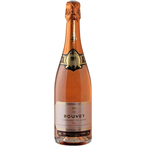 Bouvet Crémant de Loire Brut Rosé Schaumwein Méthode tradionelle vegan Frankreich I FeinWert Paket (1 x 0,75 l) von FeinWert