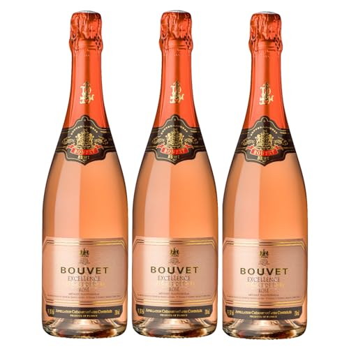 Bouvet Ladubay Crémant de Loire brut Rosé AOP Frankreich Inkl. FeinWert E-Book (3 x 0,75l) von FeinWert