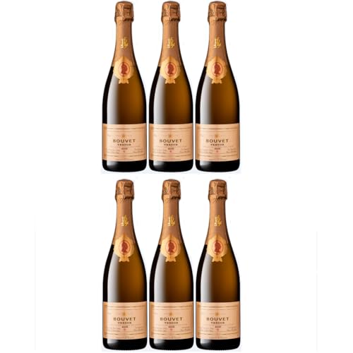 Bouvet Trésor Rosé Brut Saumur Schaumwein Crémant Saumur vegan Frankreich I FeinWert Paket (6 x 0,75l) von FeinWert