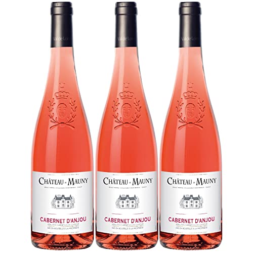 Cabernet d'Anjou AOC Château de Mauny Roséwein Wein lieblich Frankreich I FeinWert Paket (3 x 0,75l) von FeinWert