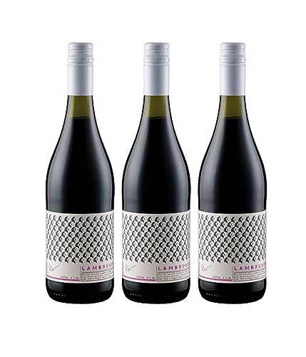 Cantina Puianello Lambrusco Grasparossa DOC trocken Rotwein Wein Italien inkl. FeinWert E-Book (3 x 0,75l) von FeinWert