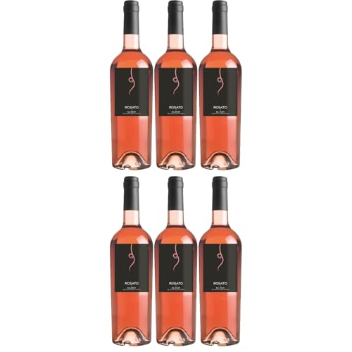 Cantine Minini Salento Rosato IGT Tialini Minini Roséwein Wein Trocken Apulien Italien inkl. FeinWert E-Book (6 x 0,75l) von FeinWert