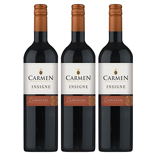 Carmen Carmenère Rotwein Wein trocken Chile I FeinWert Paket (3 x 0,75l) von FeinWert