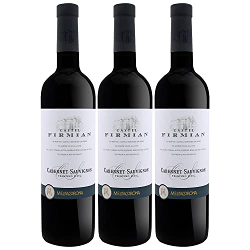 Castel Firmian Cabernet Sauvignon Trentino DOC Rotwein Wein trocken Italien I FeinWert Paket (3 Flaschen) von FeinWert