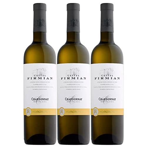 Castel Firmian Chardonnay Trentino DOC Weißwein Wein trocken Italien I FeinWert Paket (3 Flaschen) von FeinWert
