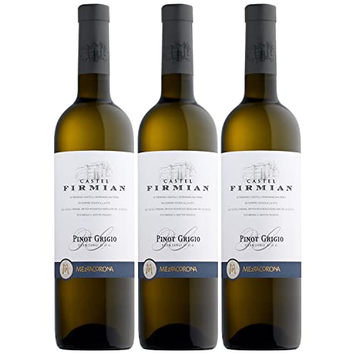 Castel Firmian Pinot Grigio Trentino DOC Weißwein Wein Grauburgunder trocken Italien I FeinWert Paket (3 Flaschen) von FeinWert