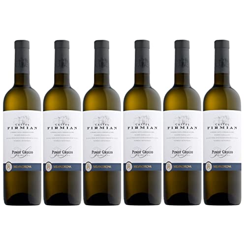 Castel Firmian Pinot Grigio Trentino DOC Weißwein Wein Grauburgunder trocken Italien I FeinWert Paket (6 Flaschen) von FeinWert
