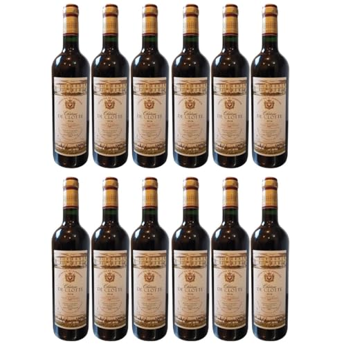 Castillon Côtes de Bordeaux AOP Chateau de la Clotte Rotwein Wein Trocken Frankreich inkl. FeinWert E-Book (12 x 0,75l/Jg 2016) von FeinWert