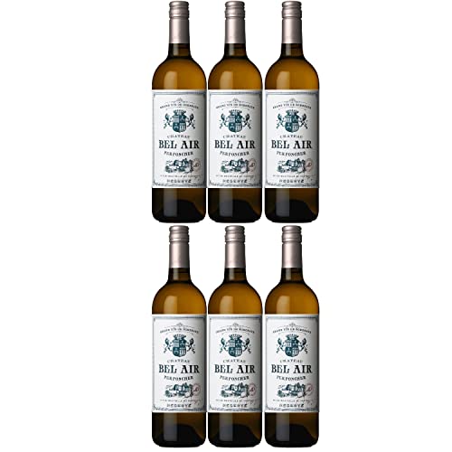 Château Bel Air blanc Réserve Entre deux Mers AOC Weißwein Wein trocken Frankreich I FeinWert Paket (6 x 0,75l) von FeinWert