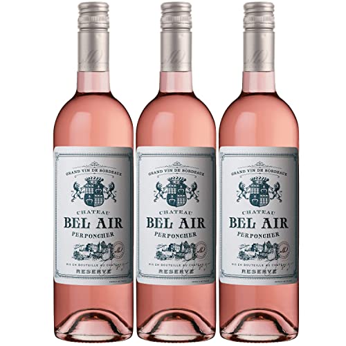 Château Bel Air rosé Réserve AOC Roséwein Wein trocken Frankreich I FeinWert Paket (3 x 0,75l) von FeinWert
