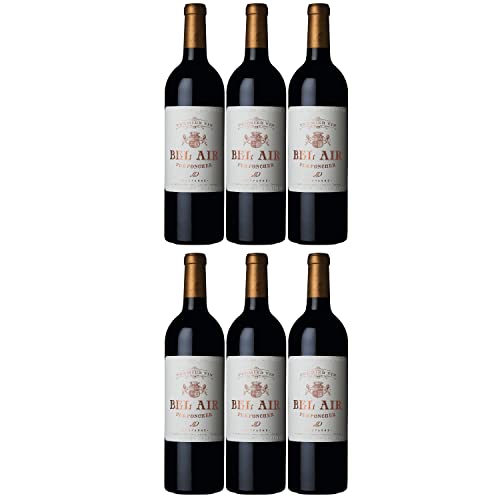 Château Bel Air rouge Premier Vin Bordeaux AOC Rotwein Wein trocken Frankreich I FeinWert Paket (6 x 0,75l) von FeinWert