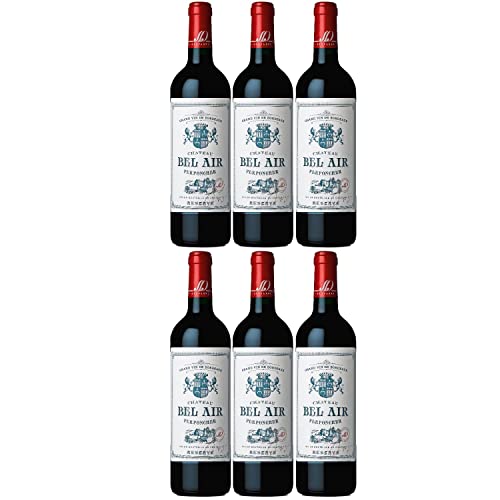 Château Bel Air rouge Réserve Bordeaux AOC Rotwein Wein trocken Frankreich I FeinWert Paket (6 x 0,75l) von FeinWert