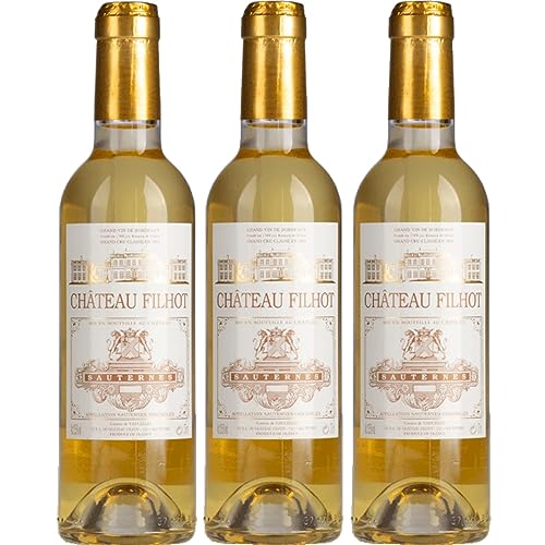 Chateau Filhot Sauternes 2e Cru Classé Weißwein Wein Edelsüss Frankreich Inkl. FeinWert E-Book (3 x 0,375l) von FeinWert