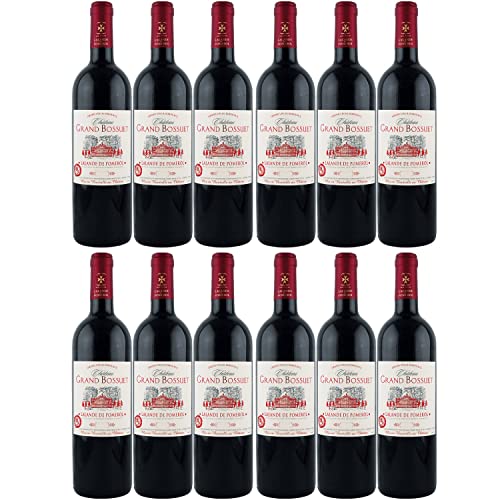 Château Grand Bossuet Lalande de Pomerol AOC Rotwein Wein trocken Frankreich I FeinWert Paket (12 x 0,75l) von FeinWert
