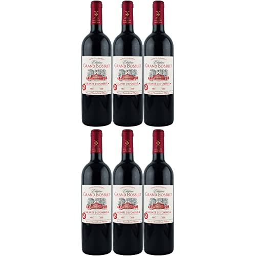 Château Grand Bossuet Lalande de Pomerol AOC Rotwein Wein trocken Frankreich I FeinWert Paket (6 x 0,75l) von FeinWert