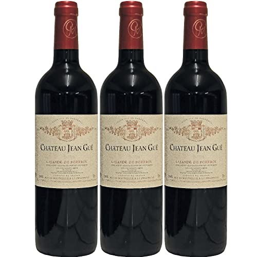 Château Jean Gué Lalande de Pomerol AOC Rotwein Wein trocken Frankreich I FeinWert Paket (3 x 0,75l) von FeinWert