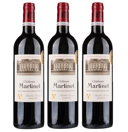 Château Martinet St. Emilion Grand Cru Rotwein Wein Trocken Frankreich Inkl FeinWert E-Book (3 x 0,75l) von FeinWert