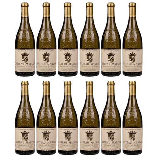 Château Maucoil Châteauneuf-du-Pape Blanc Weißwein Weiss trocken bio Frankreich inkl. FeinWert E-Book (12 x 0,75l) von FeinWert